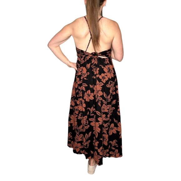 FREE PEOPLE Terracotta Linen Perfect Sundress Dark Combo Women's Size Small - Picture 4 of 10